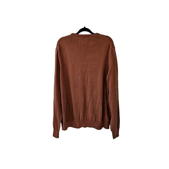 Amazon Essential Sweater Mens XL Toffee Brown Long Sleeve Cotton Knit Crewneck - Picture 15 of 15